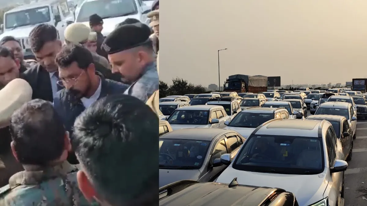 चंद्रशेखर आजाद को मेरठ जाने से रोकने पर NH-9 और DME पर जाम