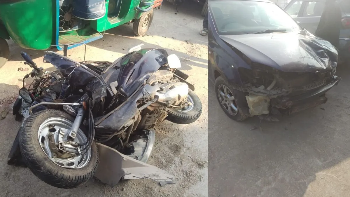 शाहगंज में भीषण सड़क हादसा, एक्टिवा सवार युवक की मौत, दो गंभीर घायल