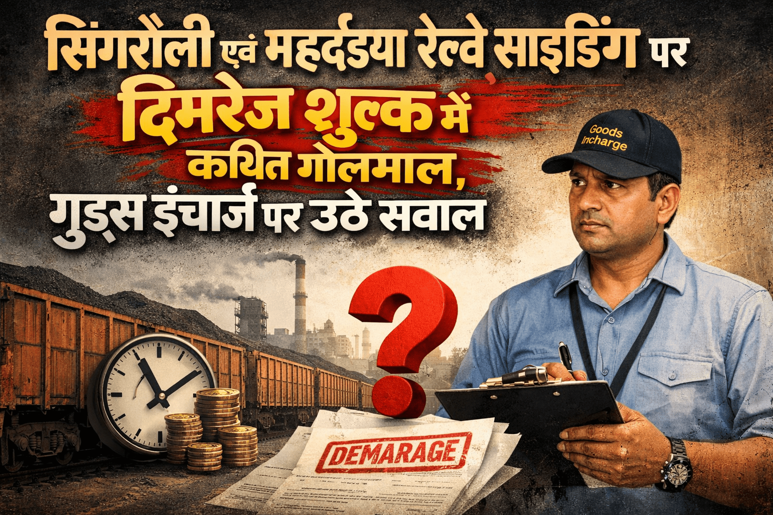 सिंगरौली एवं महदईया रेलवे साइडिंग पर डिमरेज शुल्क में कथित गोलमाल, गुड्स इंचार्ज पर उठे सवाल