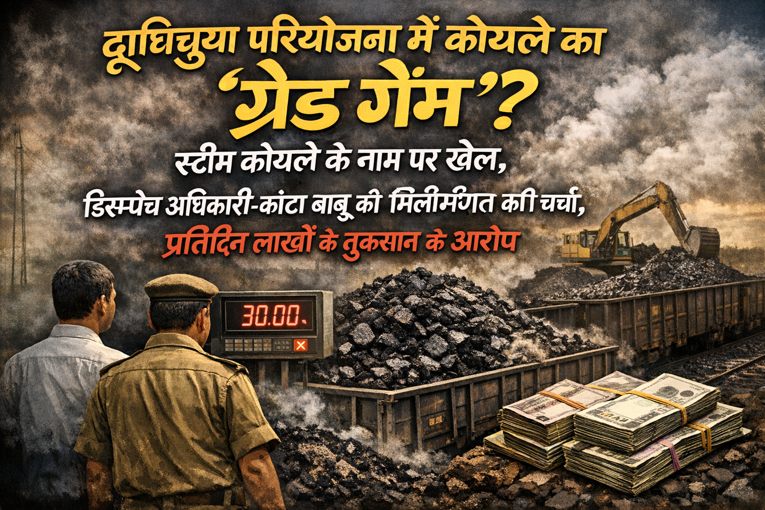 NCL दूधिचुआ में स्टीम कोयले का खेल! डिस्पैच अधिकारी और कांटा बाबू पर मिलीभगत के आरोप?