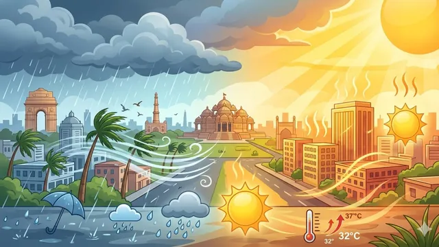 दिल्ली-NCR में इस सप्ताह बदलता रहेगा मौसम का मिजाज, कभी बारिश तो कभी चढ़ेगा पारा; IMD का वीकली अपडेट