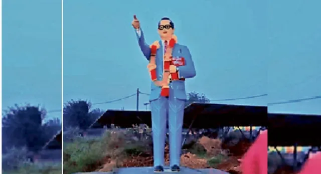 मुरादाबाद में पुलिस-प्रशासन ने रातों-रात हटवाई बिना अनुमति लगी बाबा साहेब की प्रतिमा, गांव में तनाव