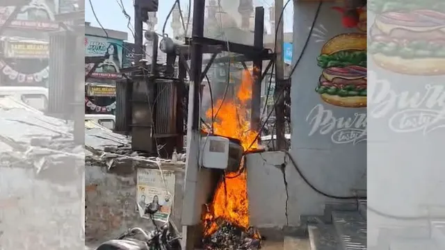 मुक्तसर में तापमान 41 पार, गर्मी के बीच ट्रांसफार्मर बना आग का गोला; कई इलाकों की बत्ती हुई गुल