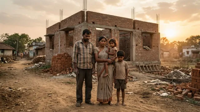 नारनौल में प्रधानमंत्री आवास योजना के 2400 घर अधूरे, किस्त के इंतजार में मुंह ताक रहीं अधूरी दीवारें