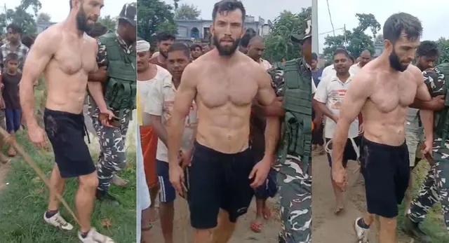 नेपाल सीमा पर SSB जवान को धक्का देकर भागा अमेरिकी नागरिक, ग्रामीणों ने रस्सी से बांधकर पकड़ा