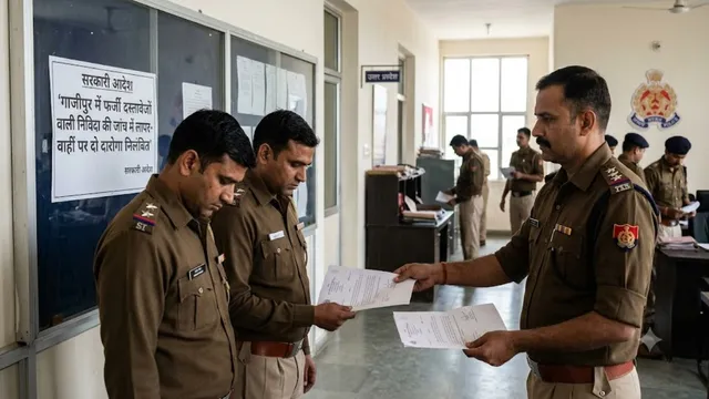 गाजीपुर में फर्जी दस्तावेजों वाली निविदा की जांच में लापरवाही पर दो दारोगा निलंबित