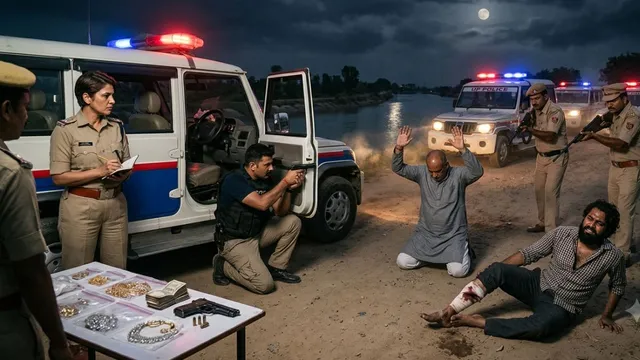 झांसी में पुलिस मुठभेड़ दो बदमाश गिरफ्तार: पैर में गोली लगने से एक घायल, दूसरे ने किया सरेंडर