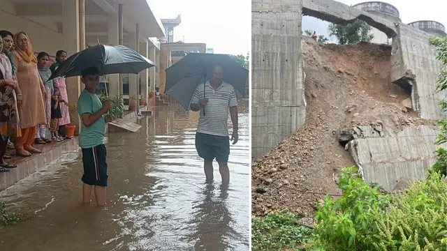 हिमाचल में बारिश से आफत, मंडी में चट्टान गिरने से महिला की मौत; शिमला में पुल ढहा