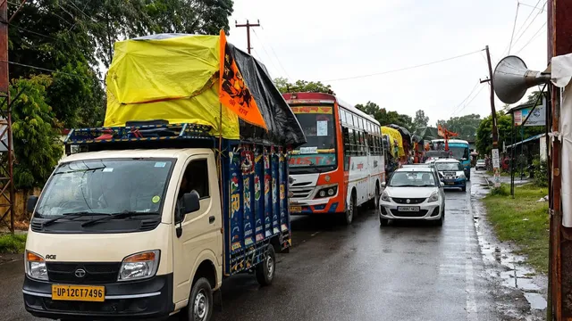 हरिद्वार में डाक कांवड़ का सैलाब, हजारों वाहन उमड़े; यातायात डायवर्जन लागू
