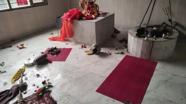 हमीरपुर के भोरंज में मंदिर में तोड़फोड़, माता की मूर्ति और शिवलिंग किया खंडित; लोगों में पनपा आक्रोश