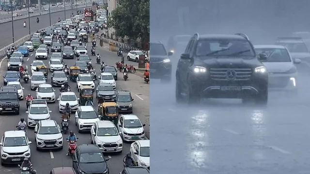 दिल्ली-एनसीआर के कई इलाकों में झमाझम बारिश, NH-9 पर लगा लंबा जाम