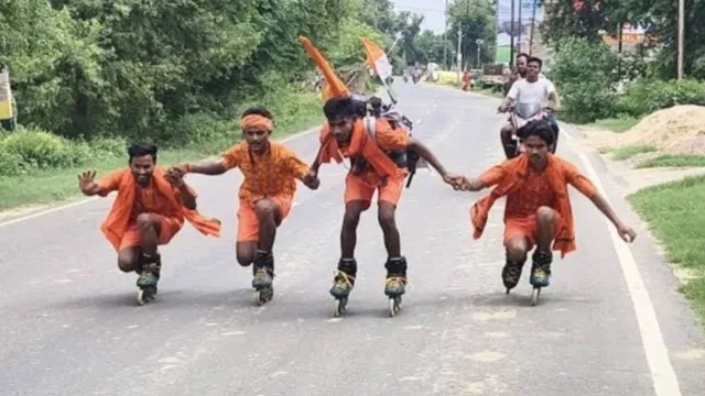 श्रावणी मेले में शिवभक्तों का सैलाब; कोई बेलपत्र खाकर तो कोई स्केटिंग से कर रहा 103 KM लंबे कांवड़िया पथ की यात्रा