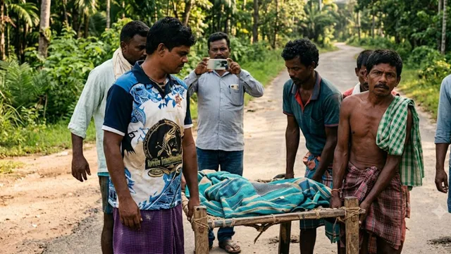 राउरकेला में रेलवे की व्यवस्था से ग्रामीण परेशान, बीमार महिला को खटिया पर लादकर पहुंचाना पड़ा अस्पताल