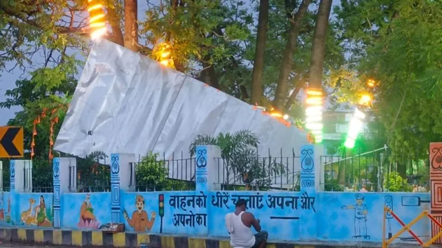 बक्सर गोलंबर की दीवार पर दिखेगी रामायण की झलक, लेकिन धार्मिक पेंटिंग को लेकर उठी ये चिंता