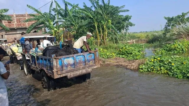 गोपालगंज में गंडक का बढ़ा जलस्तर, तीन दर्जन गांवों में घुसा बाढ़ का पानी