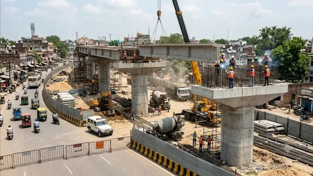 जौनपुर में फ्लाईओवर निर्माण को मिली रफ्तार, 38 करोड़ रुपये जारी; मुख्य मार्ग बंद
