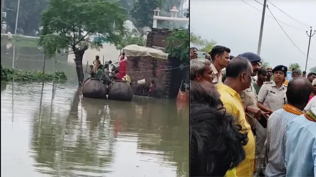 पटना में रात के अंधेरे में टूटा रिंग बांध, गांव में घुसा पुनपुन का पानी; गुस्साए ग्रामीणों ने JE को बनाया बंधक