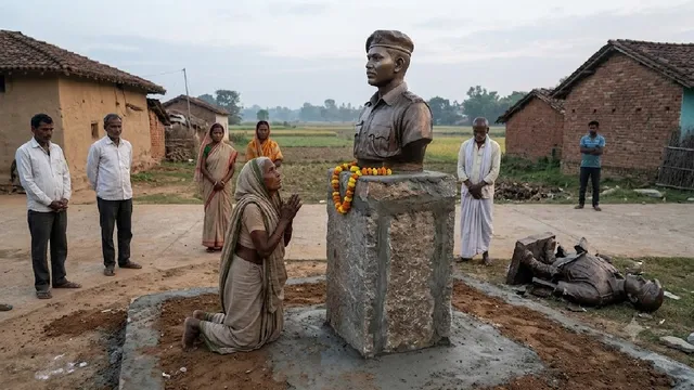 जिस बेटे ने देश के लिए दी जान, उसकी टूटी प्रतिमा एक माह तक नहीं सुधरी; मां ने खुद खर्च कर फिर लगवाई मूर्ति