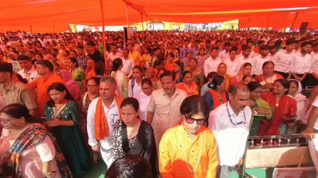 गुरुग्राम में अमित शाह के कार्यक्रम में उमड़ी भीड़, दक्षिण हरियाणा से आए वाहनों से गुरुग्राम में सड़के पैक