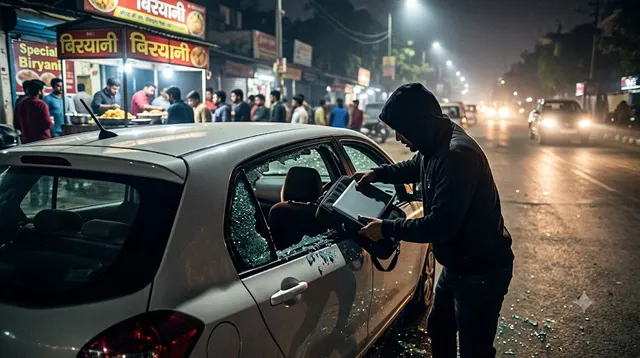 नोएडा में बिरयानी खाने रुके कर्मचारियों की कार से लैपटॉप चोरी, पुलिस गश्त पर उठे सवाल