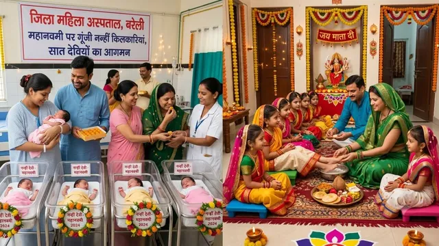महानवमी पर घर आईं सात लक्ष्मी, सात बेटियों के जन्म से परिवारों में उत्सव का माहौल; लड्डू बांटकर मनाईं खुशियां