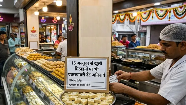 उत्तर प्रदेश में खुली मिठाइयों पर भी लिखनी होगी ‘यूज बाई डेट’, 15 अक्टूबर से लागू होगा नया नियम