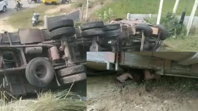 सोनीपत में दर्दनाक हादसा: फ्लाईओवर पर खड़े ट्राले से टकराकर नीचे गिरा तेज रफ्तार वाहन, हेल्पर की मौत